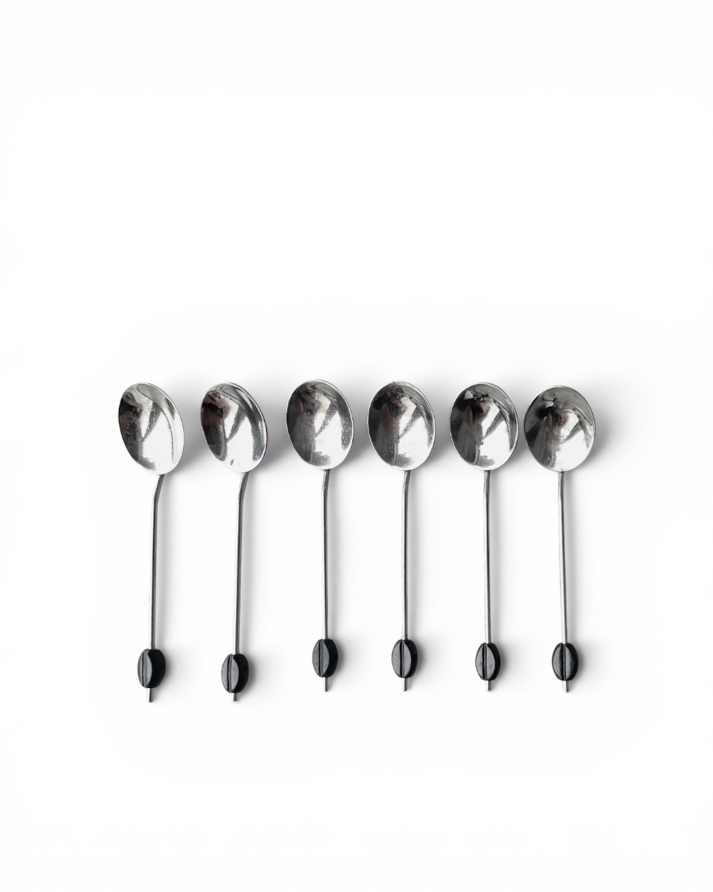 Set of 6 vintage coffee spoons with coffee bean detail