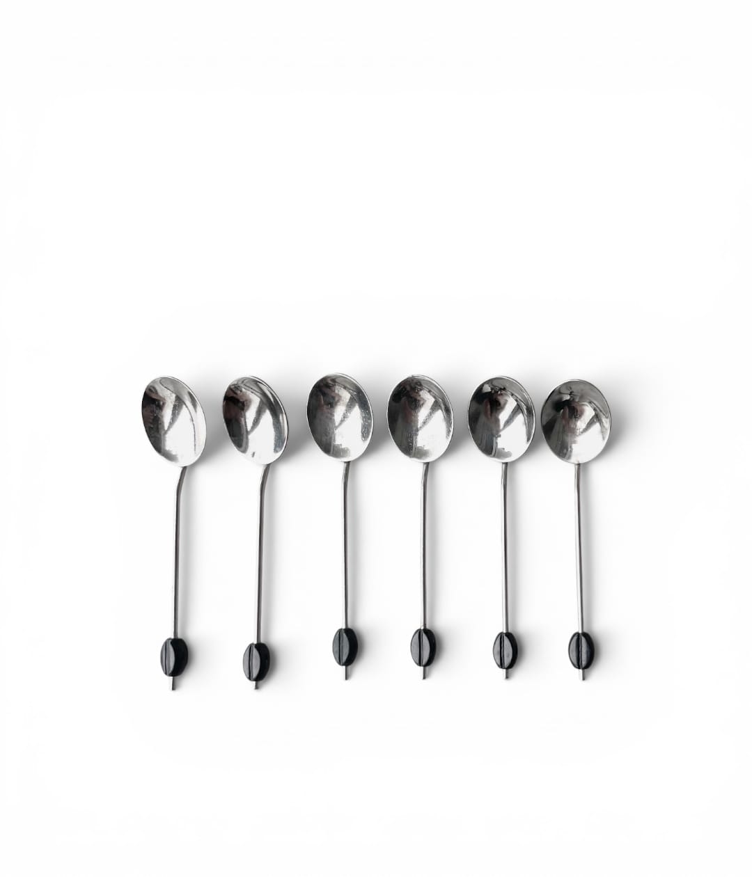 Set of 6 vintage coffee spoons with coffee bean detail