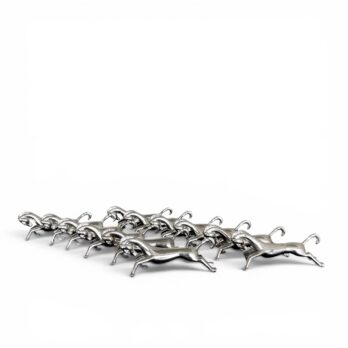 Vintage horse-shaped knife rests, set of 12