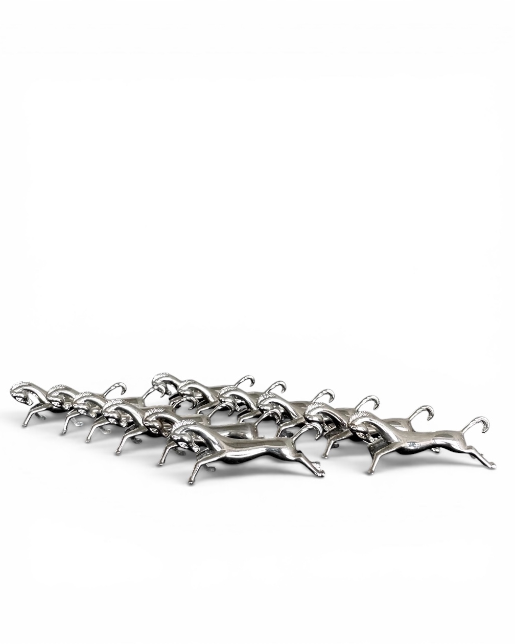 Vintage horse-shaped knife rests, set of 12