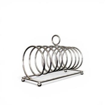 Vintage Orfèvrerie silver-plated toast holder with original box